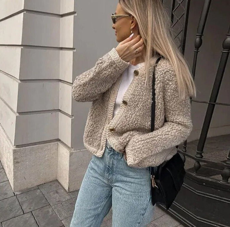 Sofia Damski Kardigan Teddy – Miękki i Stylowy Na Zimowe Wieczory 6