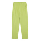 Spodnie Damskie – Wysoka Talia z Vintage Akcentem, Elegancki Styl 10