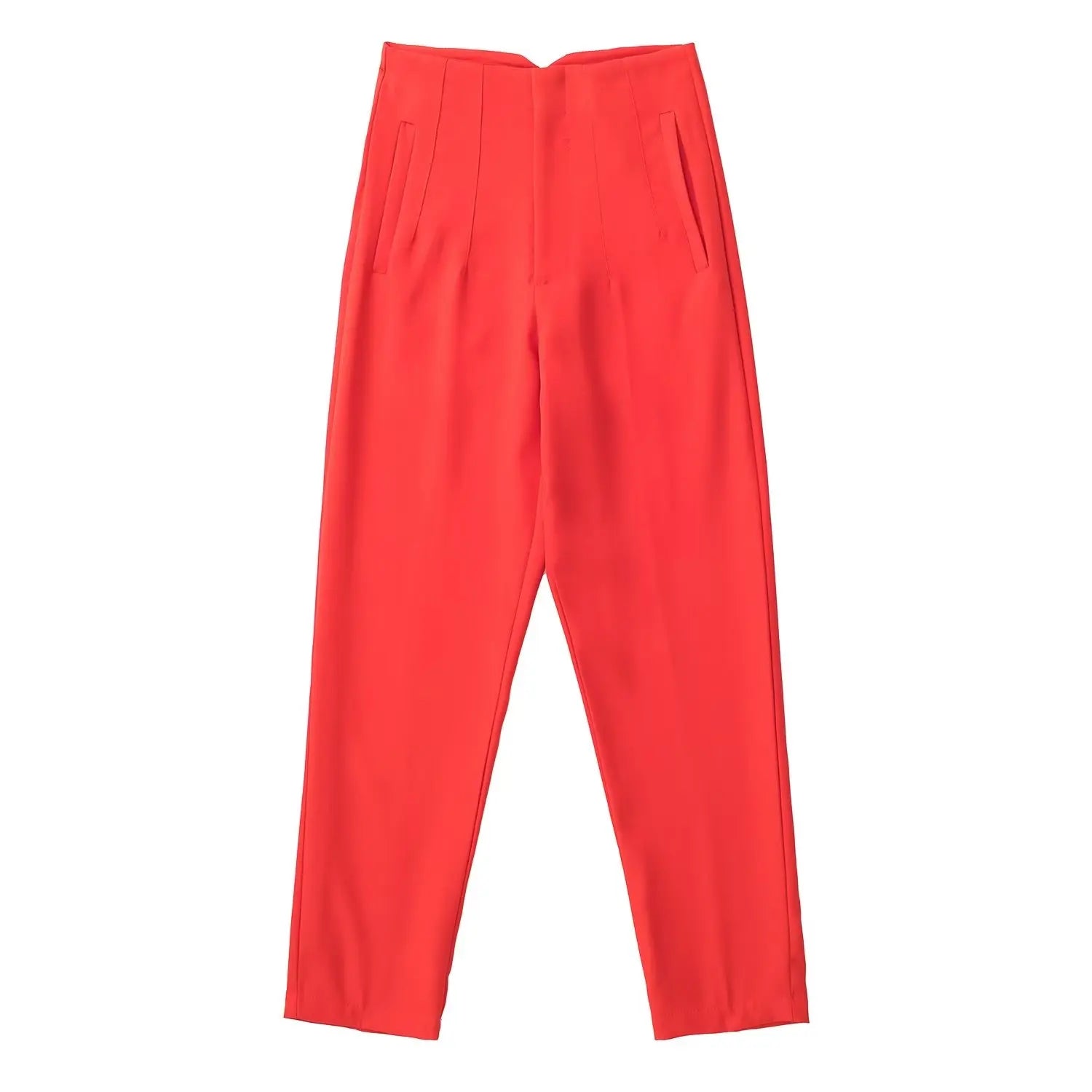 Spodnie Damskie – Wysoka Talia z Vintage Akcentem, Elegancki Styl 11