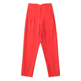 Spodnie Damskie – Wysoka Talia z Vintage Akcentem, Elegancki Styl 11