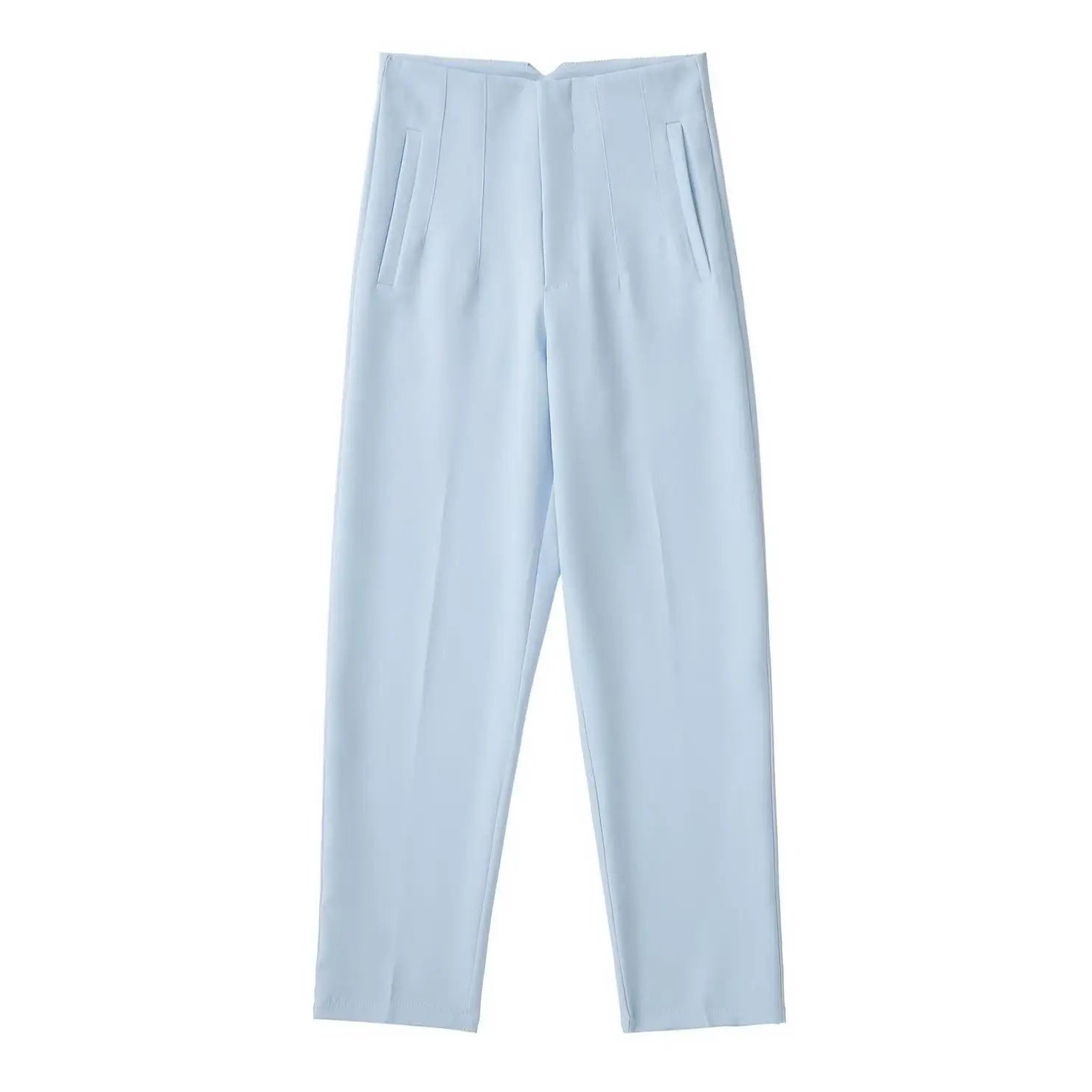 Spodnie Damskie – Wysoka Talia z Vintage Akcentem, Elegancki Styl 12