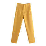 Spodnie Damskie – Wysoka Talia z Vintage Akcentem, Elegancki Styl 13