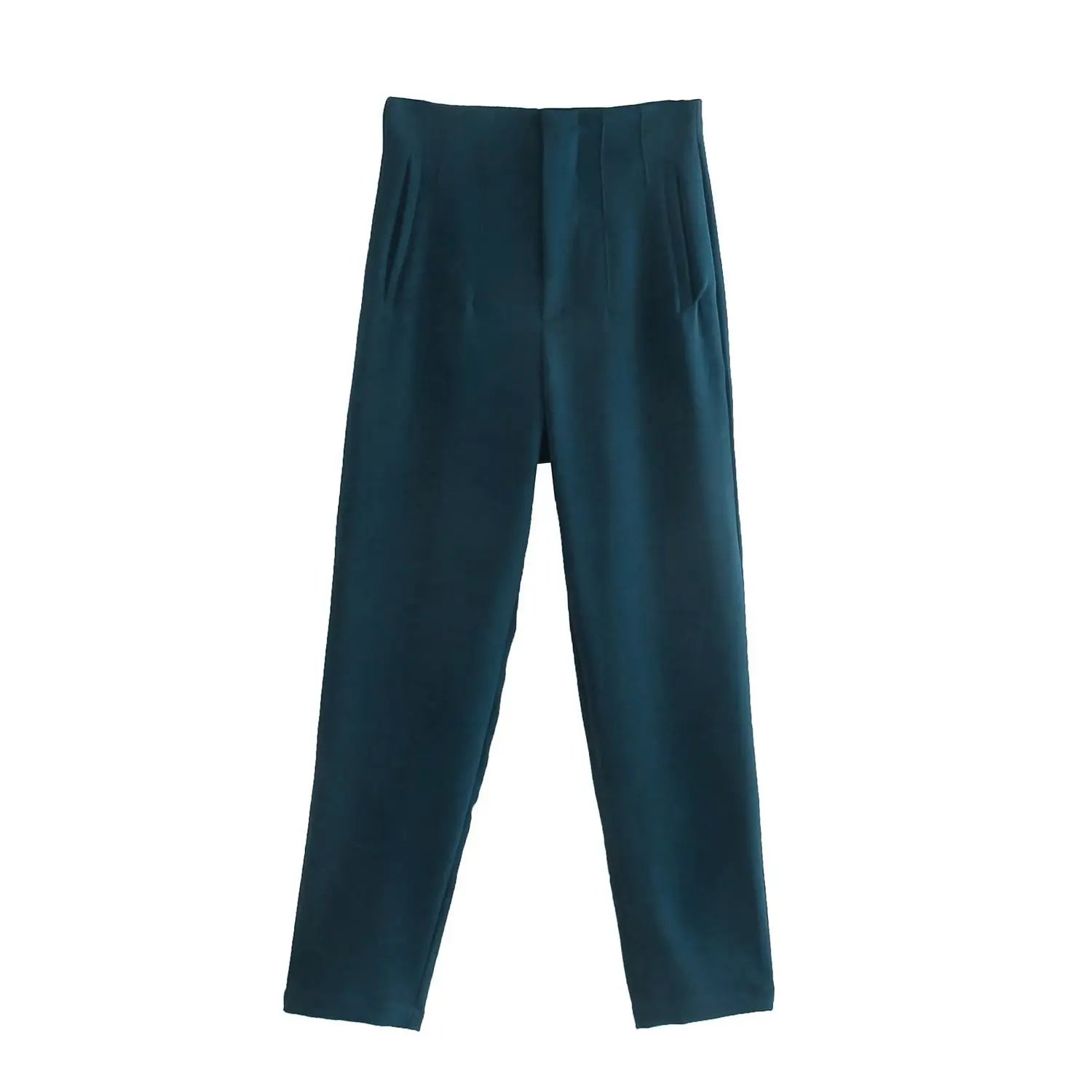 Spodnie Damskie – Wysoka Talia z Vintage Akcentem, Elegancki Styl 14