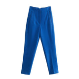 Spodnie Damskie – Wysoka Talia z Vintage Akcentem, Elegancki Styl 15