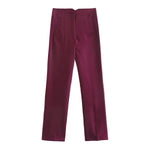 Spodnie Damskie – Wysoka Talia z Vintage Akcentem, Elegancki Styl 17