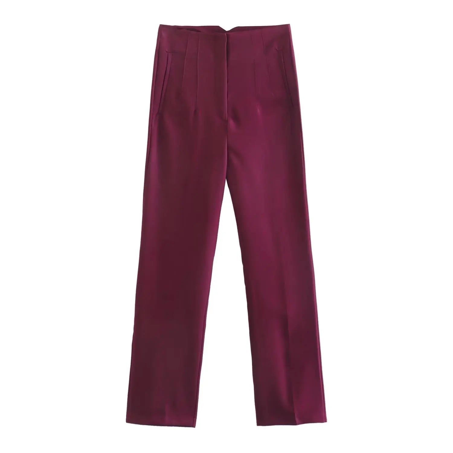 Spodnie Damskie – Wysoka Talia z Vintage Akcentem, Elegancki Styl 17