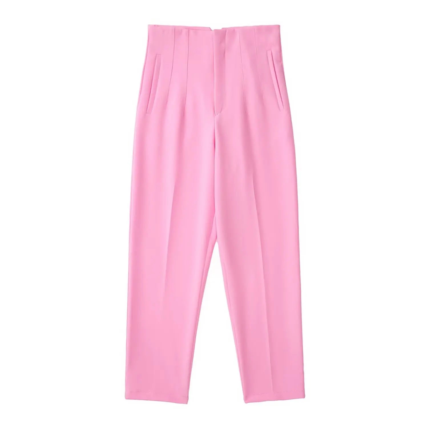 Spodnie Damskie – Wysoka Talia z Vintage Akcentem, Elegancki Styl 20