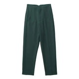 Spodnie Damskie – Wysoka Talia z Vintage Akcentem, Elegancki Styl 21