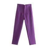 Spodnie Damskie – Wysoka Talia z Vintage Akcentem, Elegancki Styl 25