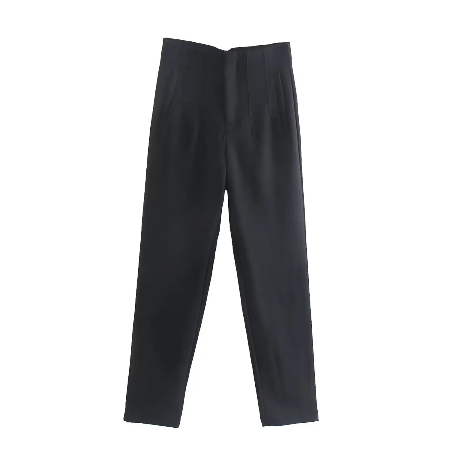 Spodnie Damskie – Wysoka Talia z Vintage Akcentem, Elegancki Styl 26