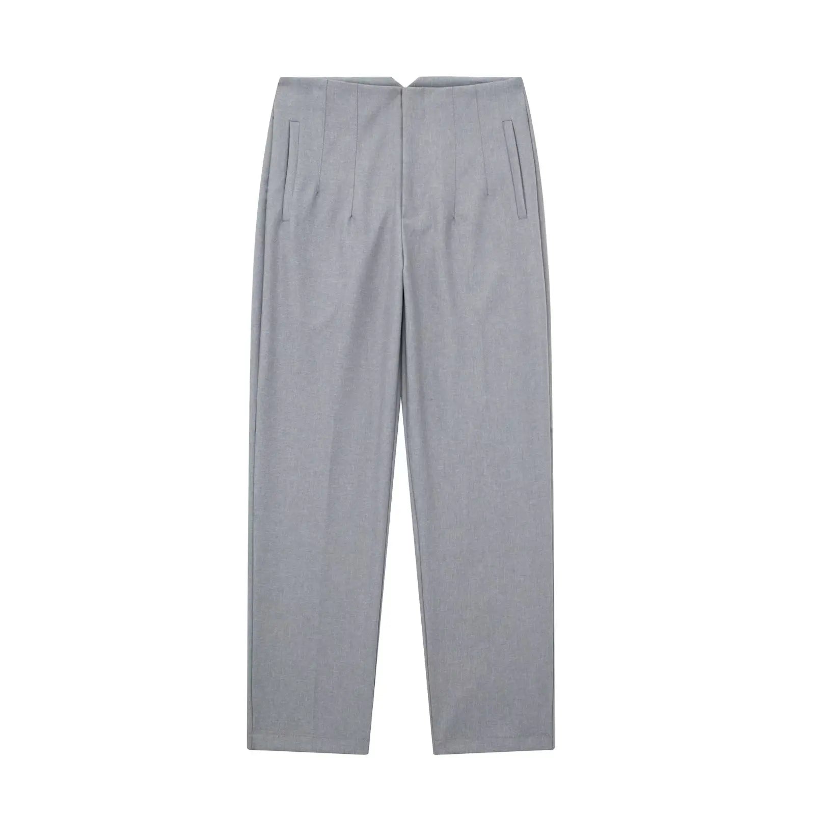 Spodnie Damskie – Wysoka Talia z Vintage Akcentem, Elegancki Styl 28