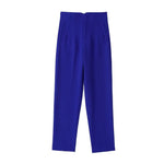 Spodnie Damskie – Wysoka Talia z Vintage Akcentem, Elegancki Styl 29