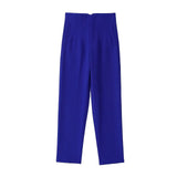 Spodnie Damskie – Wysoka Talia z Vintage Akcentem, Elegancki Styl 29