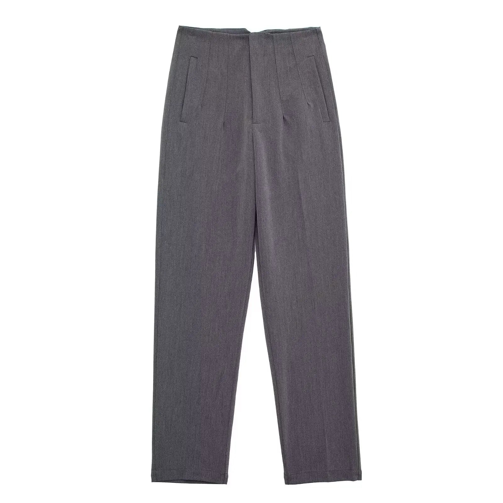 Spodnie Damskie – Wysoka Talia z Vintage Akcentem, Elegancki Styl 32