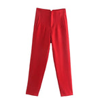 Spodnie Damskie – Wysoka Talia z Vintage Akcentem, Elegancki Styl 7