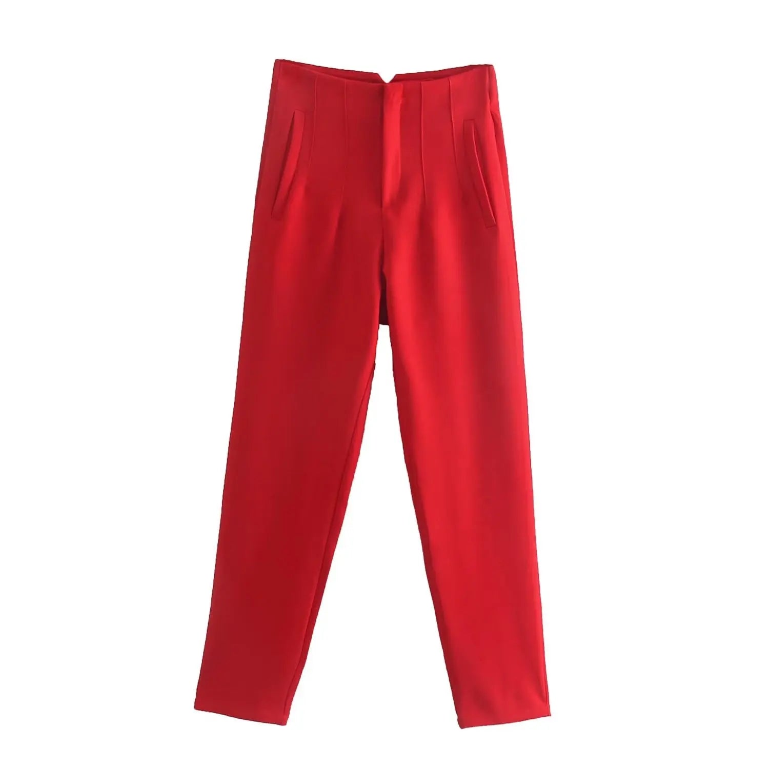 Spodnie Damskie – Wysoka Talia z Vintage Akcentem, Elegancki Styl 7