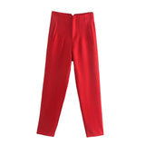 Spodnie Damskie – Wysoka Talia z Vintage Akcentem, Elegancki Styl 7