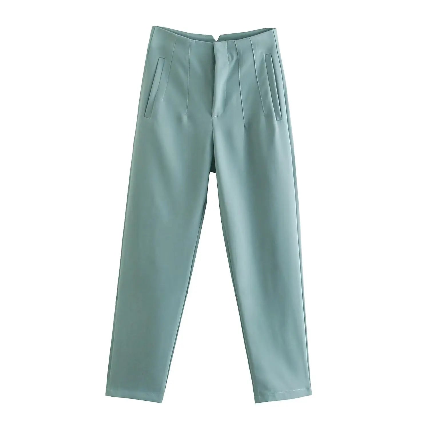 Spodnie Damskie – Wysoka Talia z Vintage Akcentem, Elegancki Styl 9