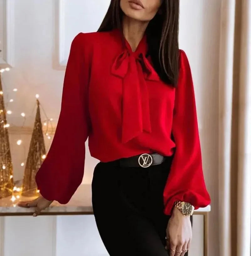 Stylowa Koszula Damska – Elegancki Design z Ozdobną Kokardką 6