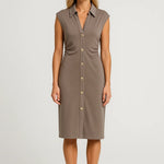 Stylowa Sukienka Midi – Elegancki Krój z Rozcięciem na Wesele 0