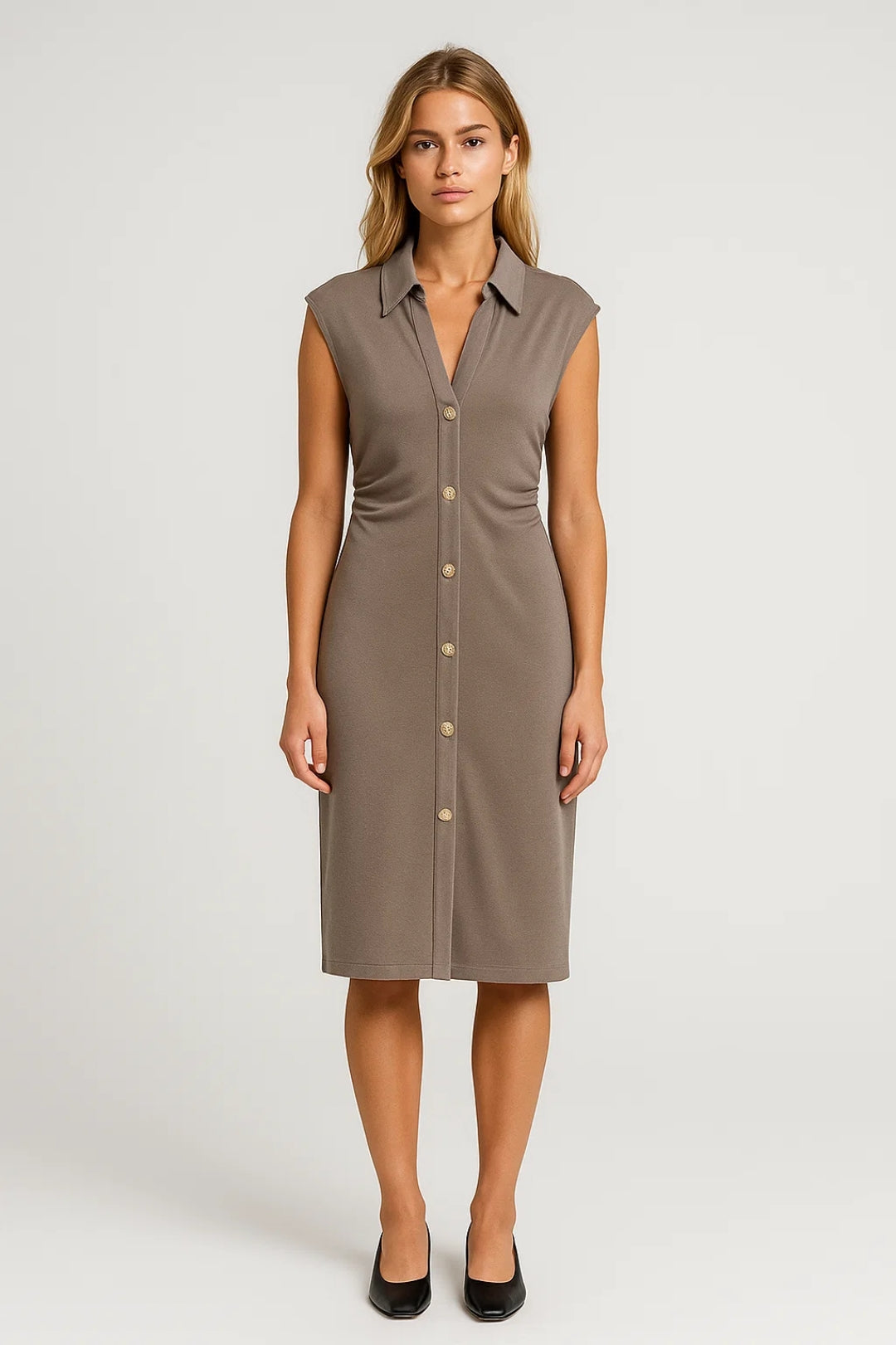 Stylowa Sukienka Midi – Elegancki Krój z Rozcięciem na Wesele 0