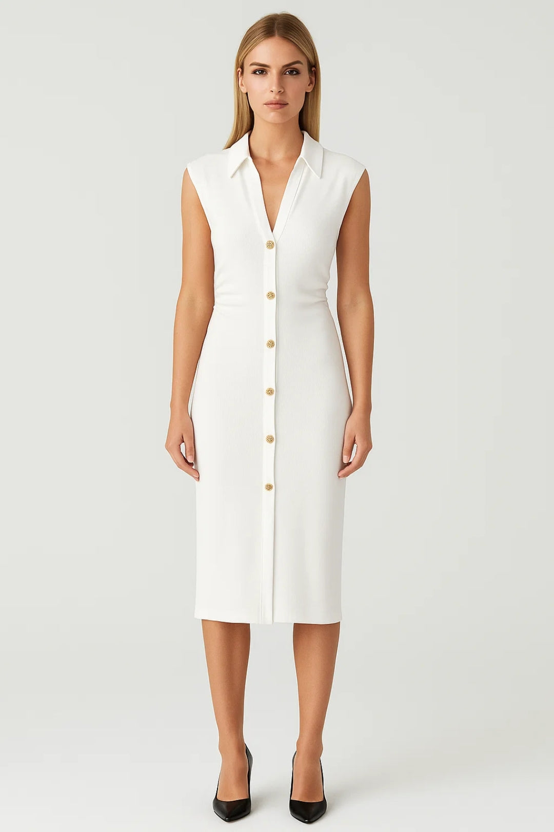 Stylowa Sukienka Midi – Elegancki Krój z Rozcięciem na Wesele 3