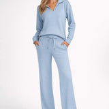Stylowy Dres – Wygodny Sweter Polo z Luźnymi Spodniami 2