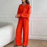 Stylowy Komplet Damski – Elegancki Top i Luźne Spodnie na Lato 5