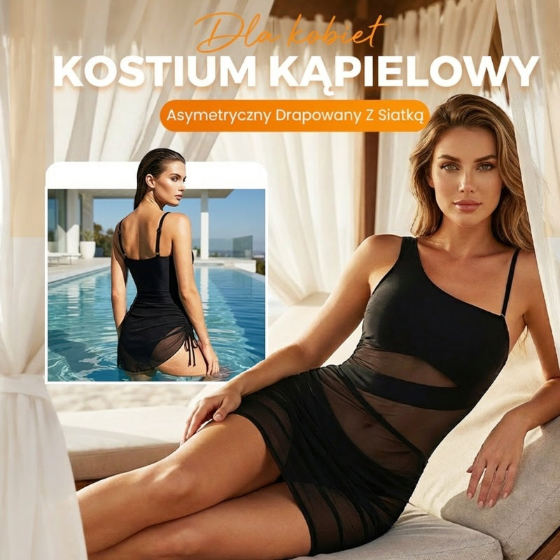Stylowy Kostium Kąpielowy Jednoczęściowy – Elegancki Design z Siateczki 1