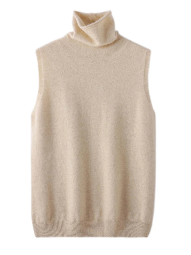 Stylowy Sweter Bez Rękawów – Wygodna Wełna Merynosowa na Każdą Porę 1