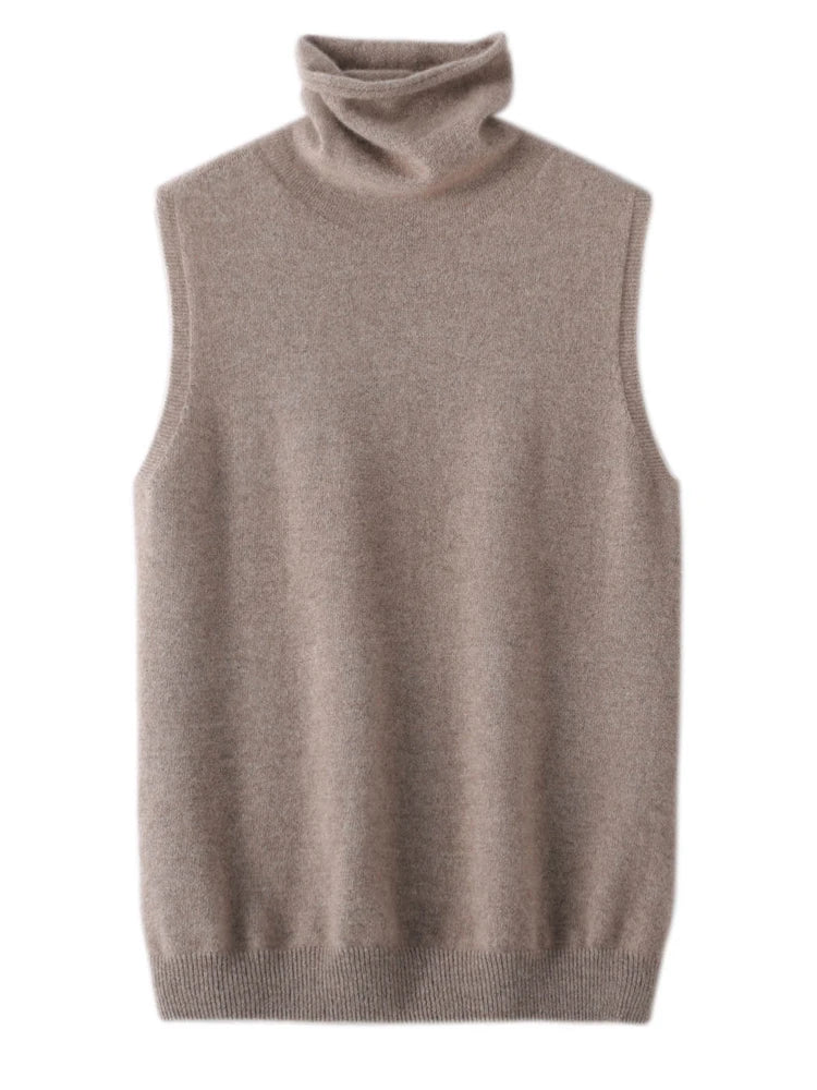 Stylowy Sweter Bez Rękawów – Wygodna Wełna Merynosowa na Każdą Porę 3