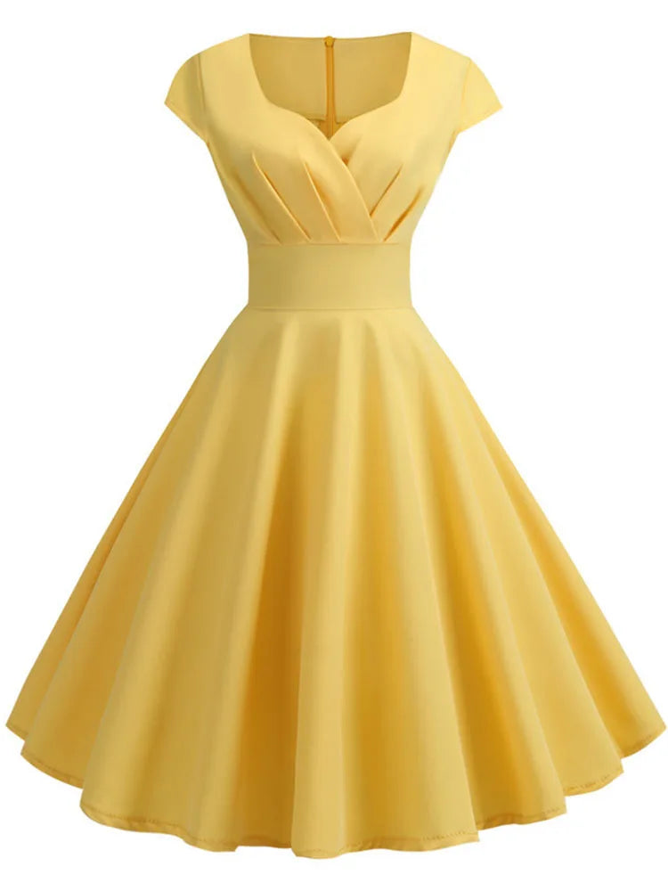 Sukienka Damska Midi – Elegancki Retro Styl na Wesele i Imprezy 2