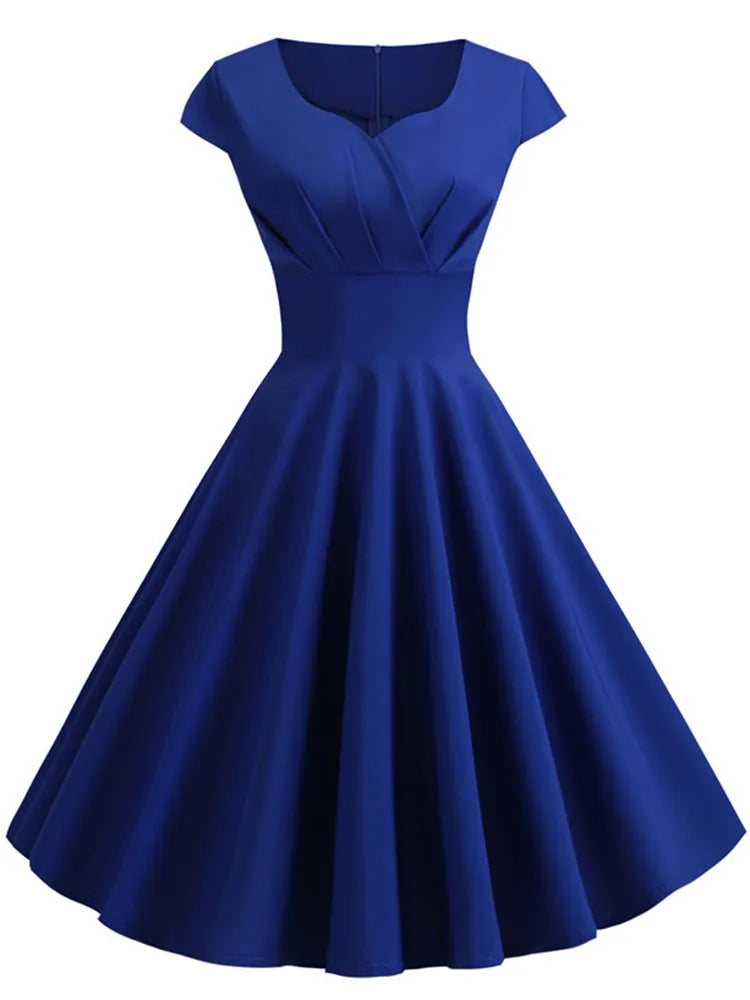 Sukienka Damska Midi – Elegancki Retro Styl na Wesele i Imprezy 3