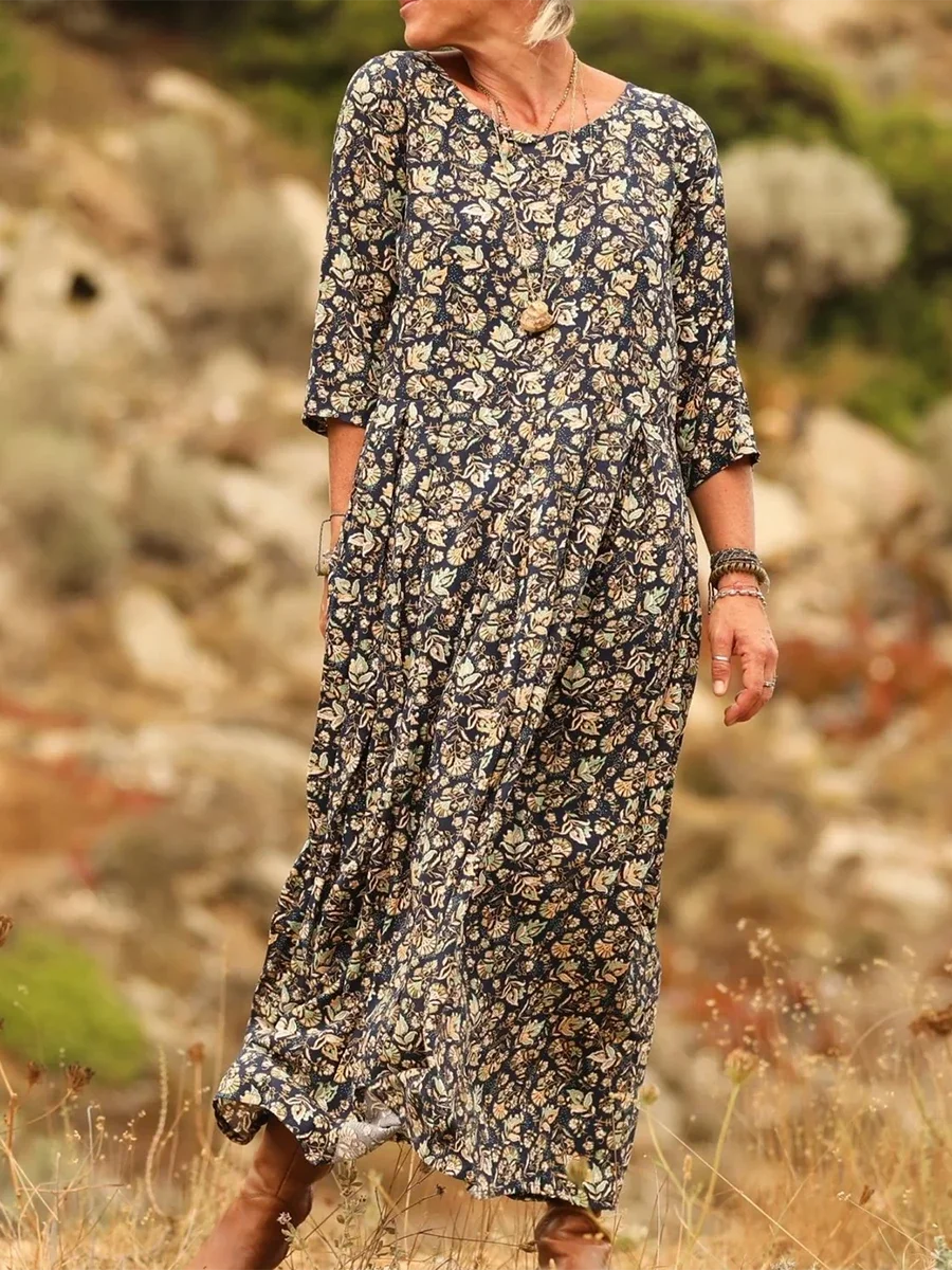 Sukienka Damska Midi w Kwiaty – Elegancka na Wiosenne Wydarzenia 4