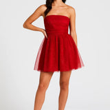 Sukienka Dziewczęca – Bez Ramiączek z Tiulową Spódnicą na Imprezy 0