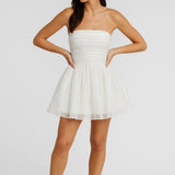 Sukienka Dziewczęca – Bez Ramiączek z Tiulową Spódnicą na Imprezy 5