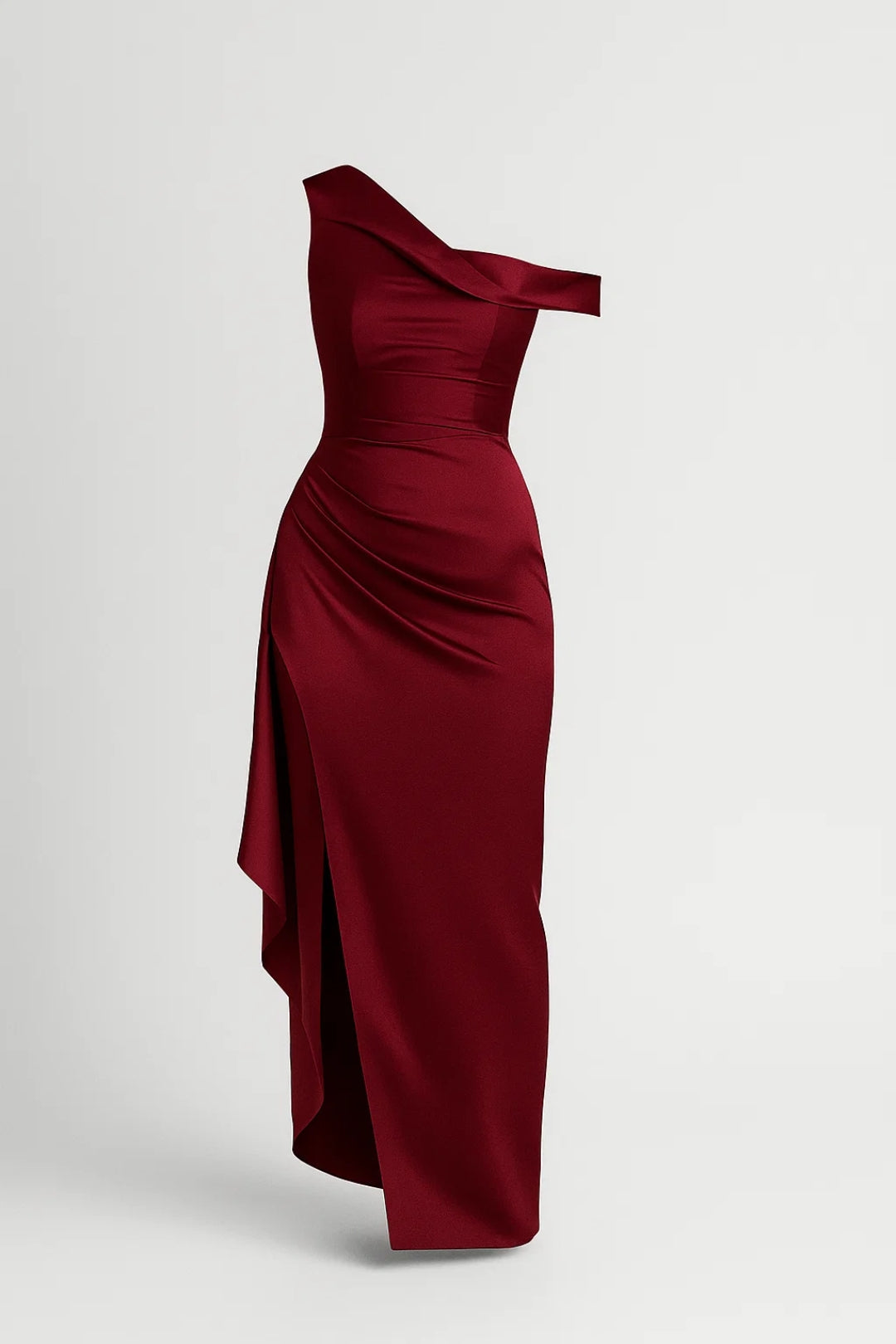 Sukienka Maxi – Asymetryczny Krój z Drapowaniem na Wesele 1