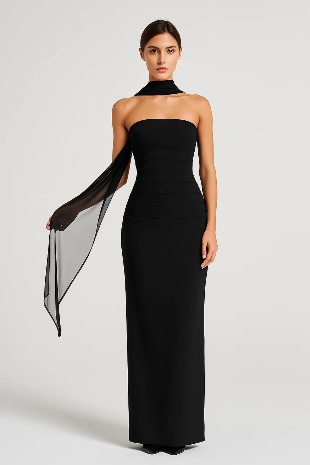 Sukienka Maxi – Bezramiączkowy Krój Na Wesele I Galę 4