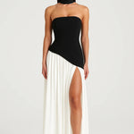 Sukienka Maxi – Elegancka Bez Ramiączek na Wesele z Rozcięciem 5