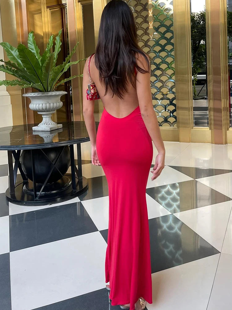 Sukienka Maxi – Elegancki Bez Rękawów na Wesele i Imprezę 10