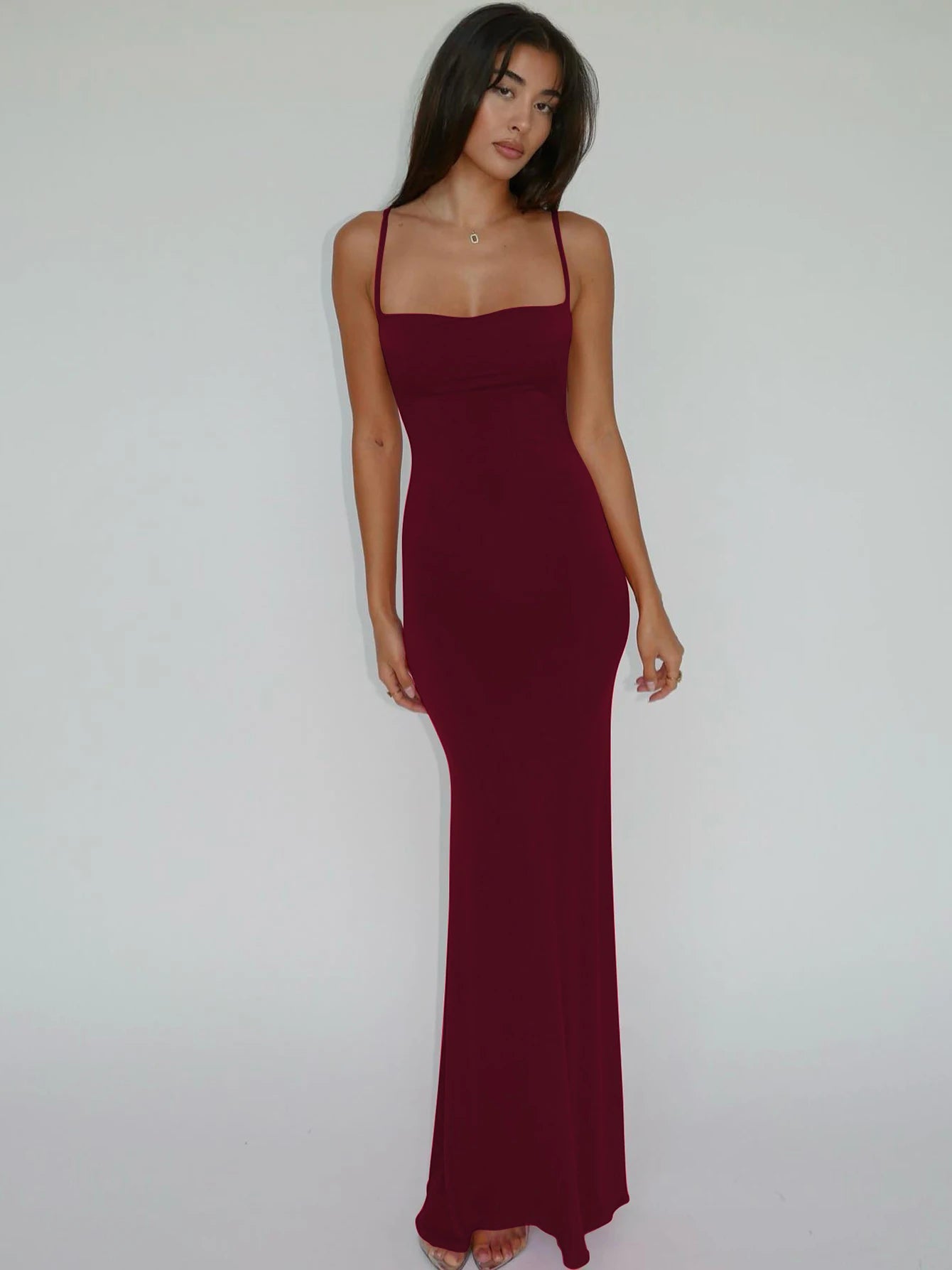 Sukienka Maxi – Elegancki Bez Rękawów na Wesele i Imprezę 13