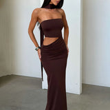 Sukienka Maxi – Elegancki Halter Neck na Letnie Imprezy 2