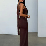 Sukienka Maxi – Elegancki Halter Neck na Letnie Imprezy 3