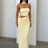 Sukienka Maxi – Elegancki Halter Neck na Letnie Imprezy 4