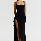 Sukienka Maxi – Elegancki Krój z Dramaticznym Rozcięciem na Wesele 7