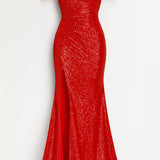 Sukienka Maxi – Odsłonięte Ramiona i Wysokie Rozcięcie na Wesele 2