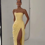 Sukienka Maxi – Seksowny Krój z Rozcięciem na Wieczorne Przyjęcia 6