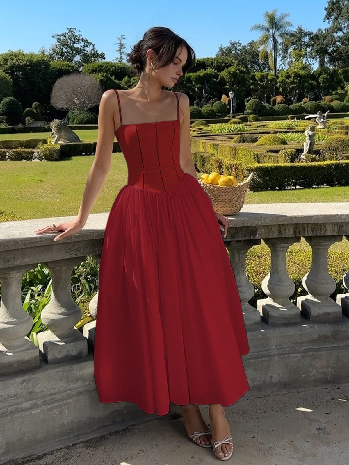 Sukienka Maxi na Wesele – Plisowany Design z Lekkim Ruchem 4