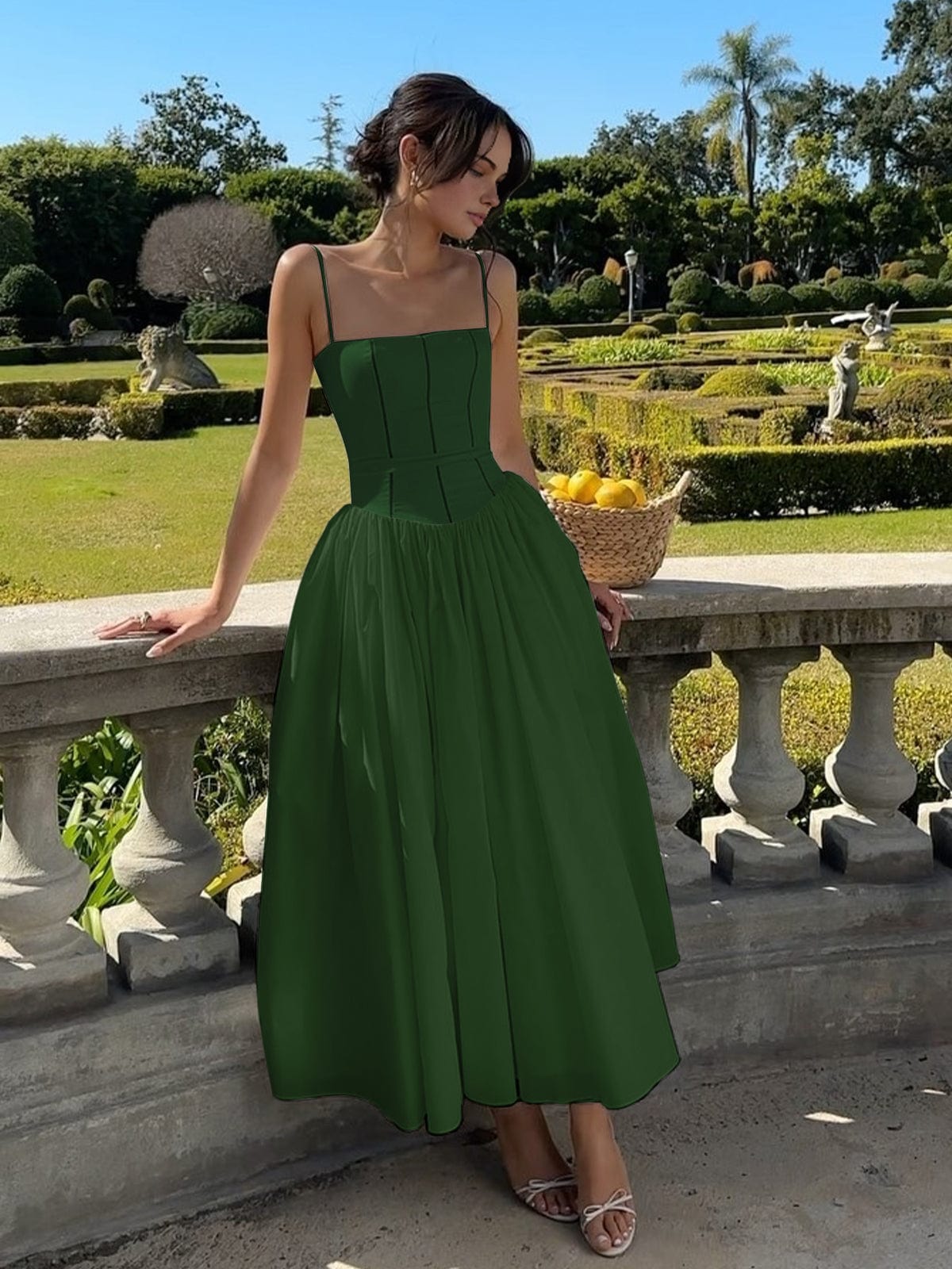 Sukienka Maxi na Wesele – Plisowany Design z Lekkim Ruchem 5