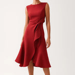 Sukienka Midi Elegancka – Stylowy Krój z Falbanami na Wesele 0